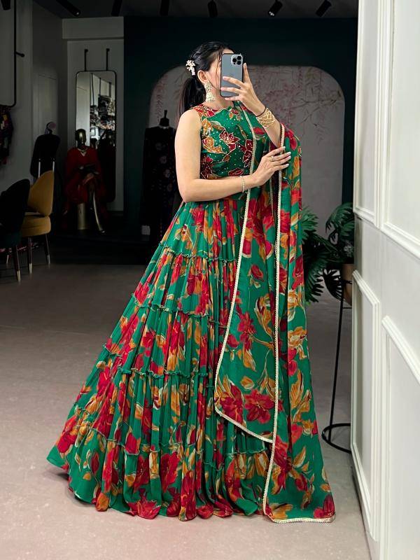 LNB 145 Marble GRN Wholesale lehenga suppliers in Delhi
